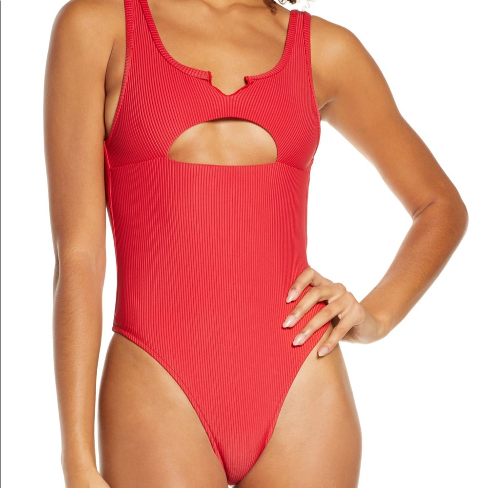 Frankie’s Bikini’s Cody One Piece Red Cut Out